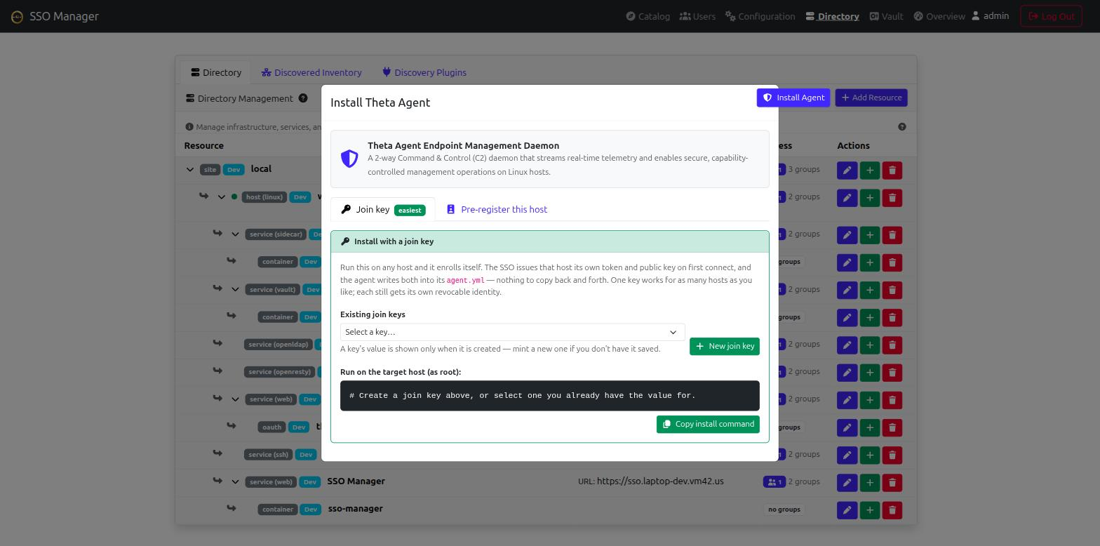 Agent install with join key