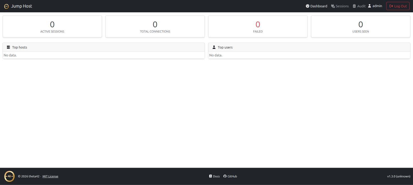 Jump Host dashboard